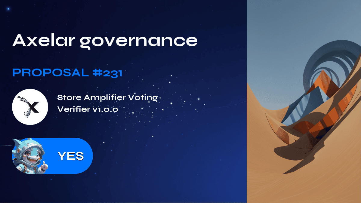 Axelar governance. Proposal №231