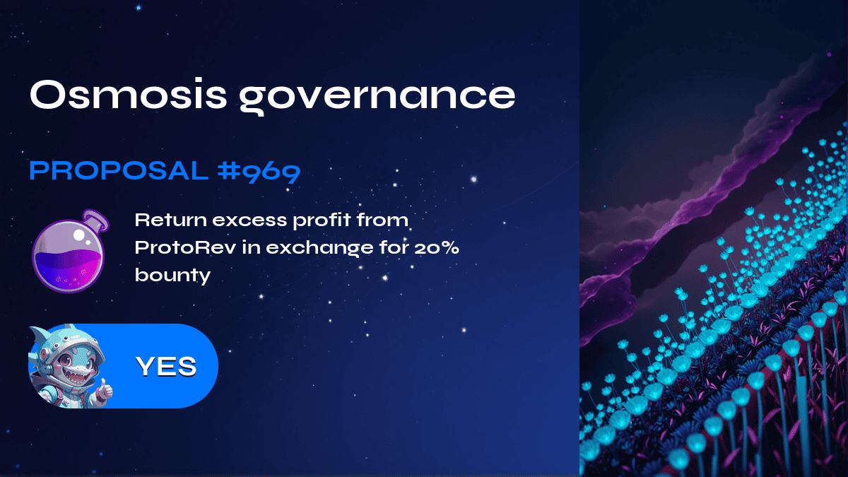 Osmosis governance. Proposal №969