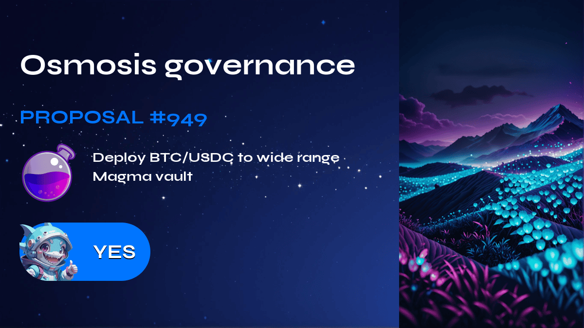 Osmosis governance. Proposal №949