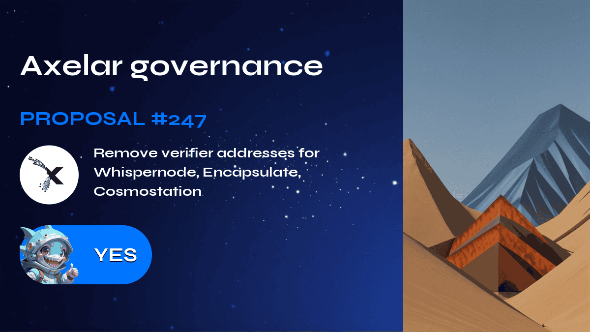 Axelar governance. Proposal №247