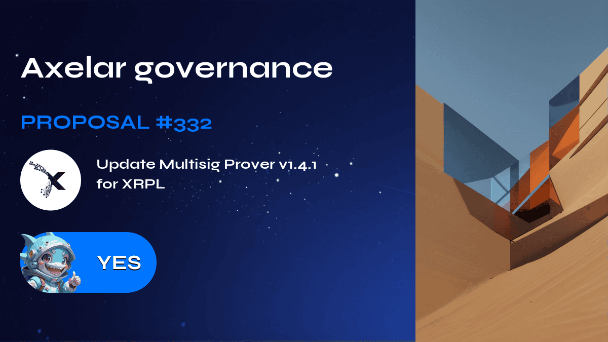 Axelar governance. Proposal №332