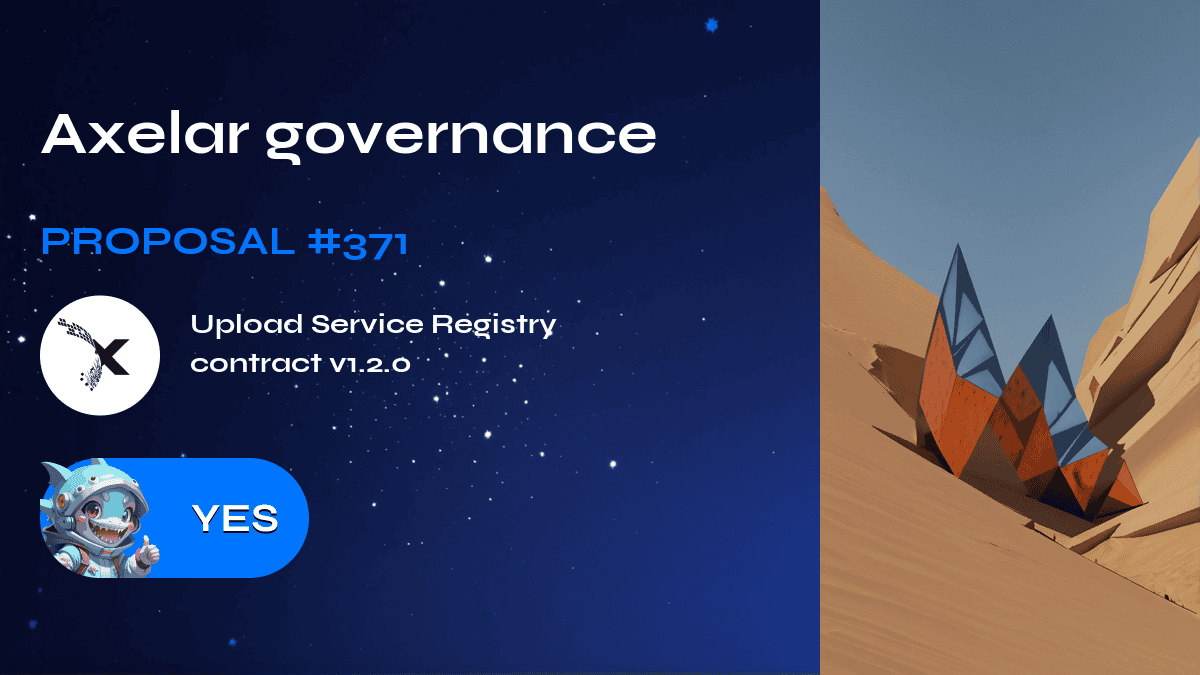 Axelar governance. Proposal №371