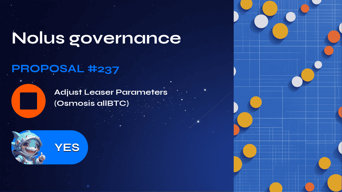 Nolus governance. Proposal №237