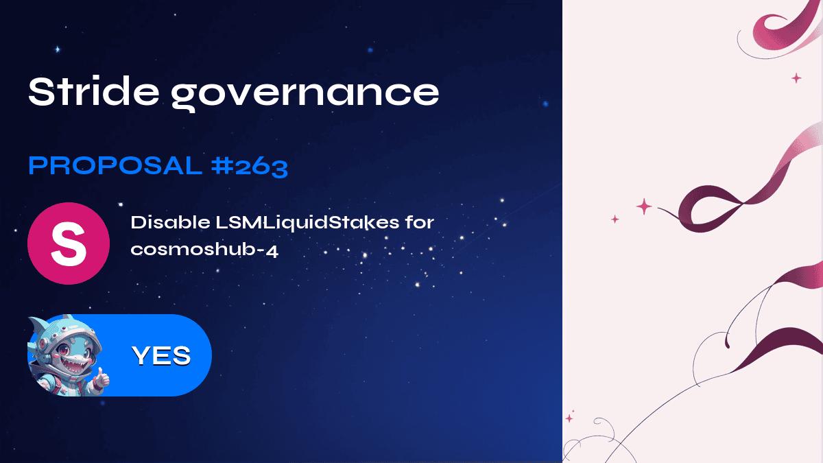Stride governance. Proposal №263