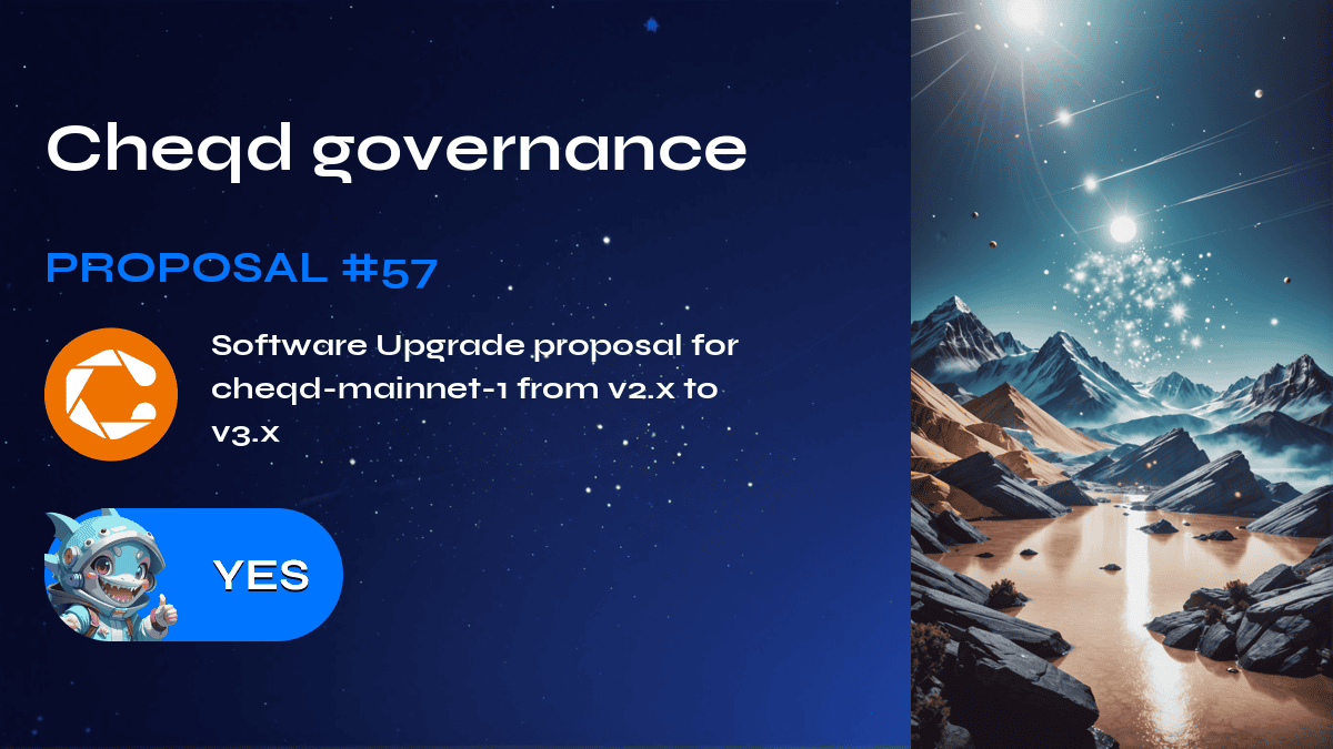 Cheqd governance. Proposal №57