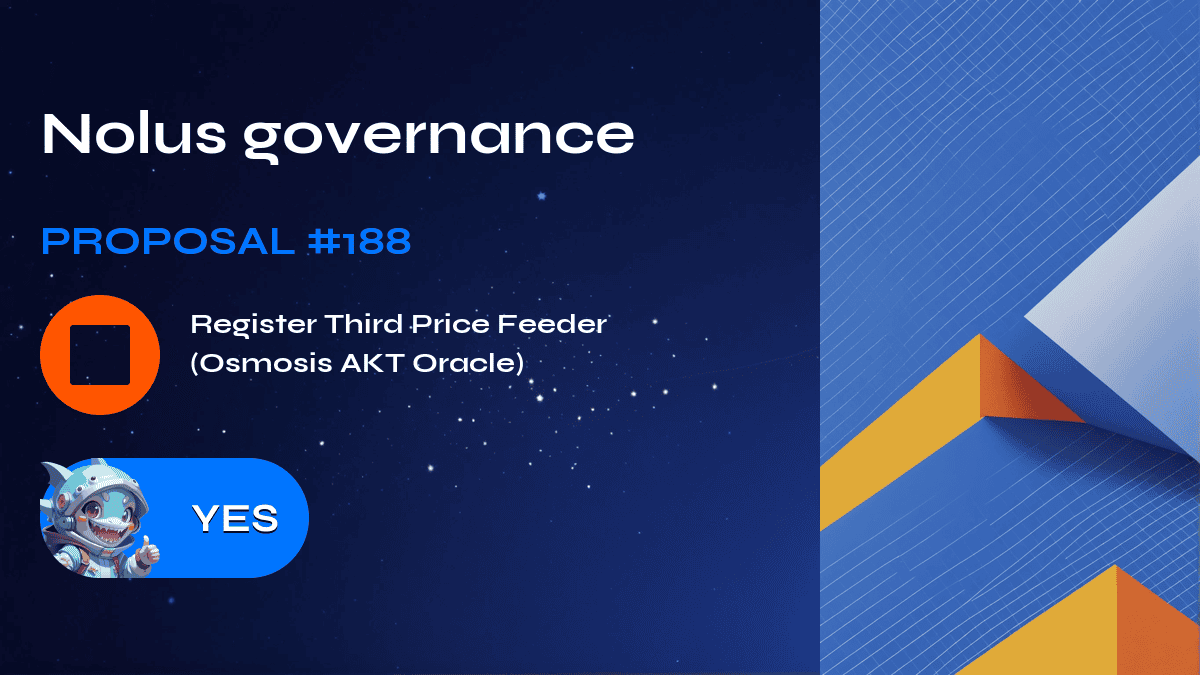 Nolus governance. Proposal №188