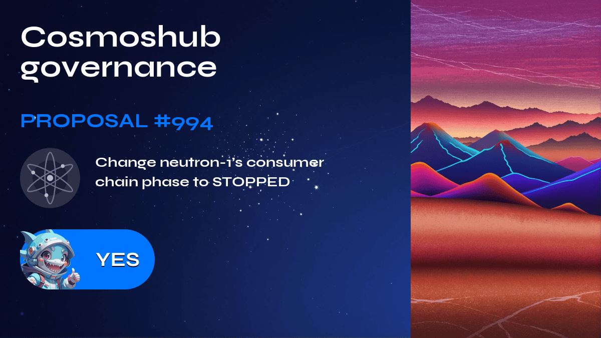 Cosmoshub governance. Proposal №994