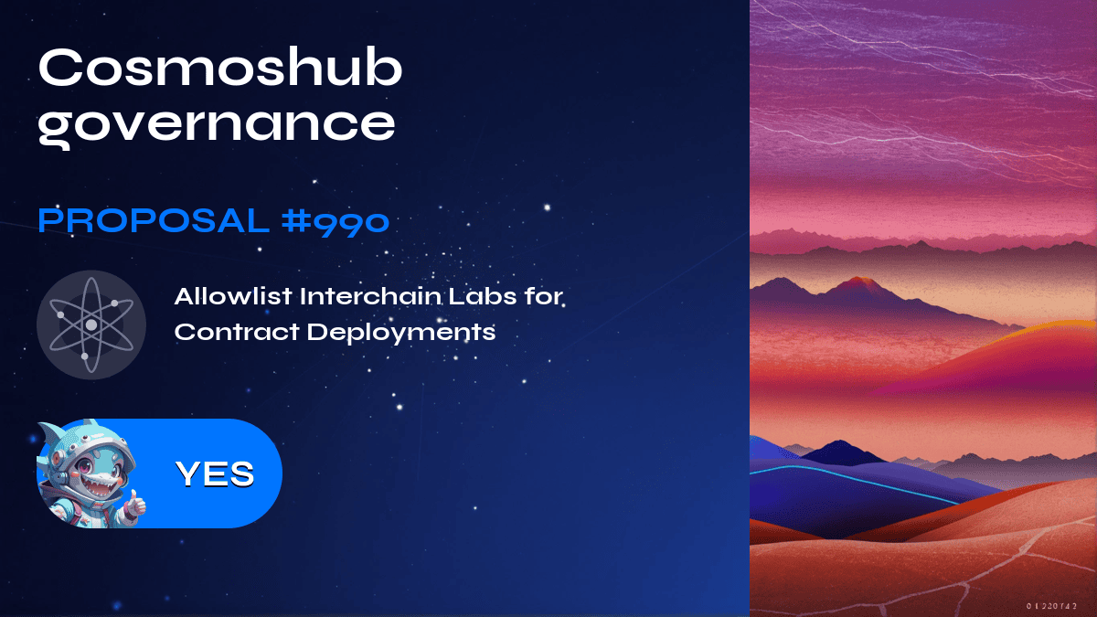 Cosmoshub governance. Proposal №990