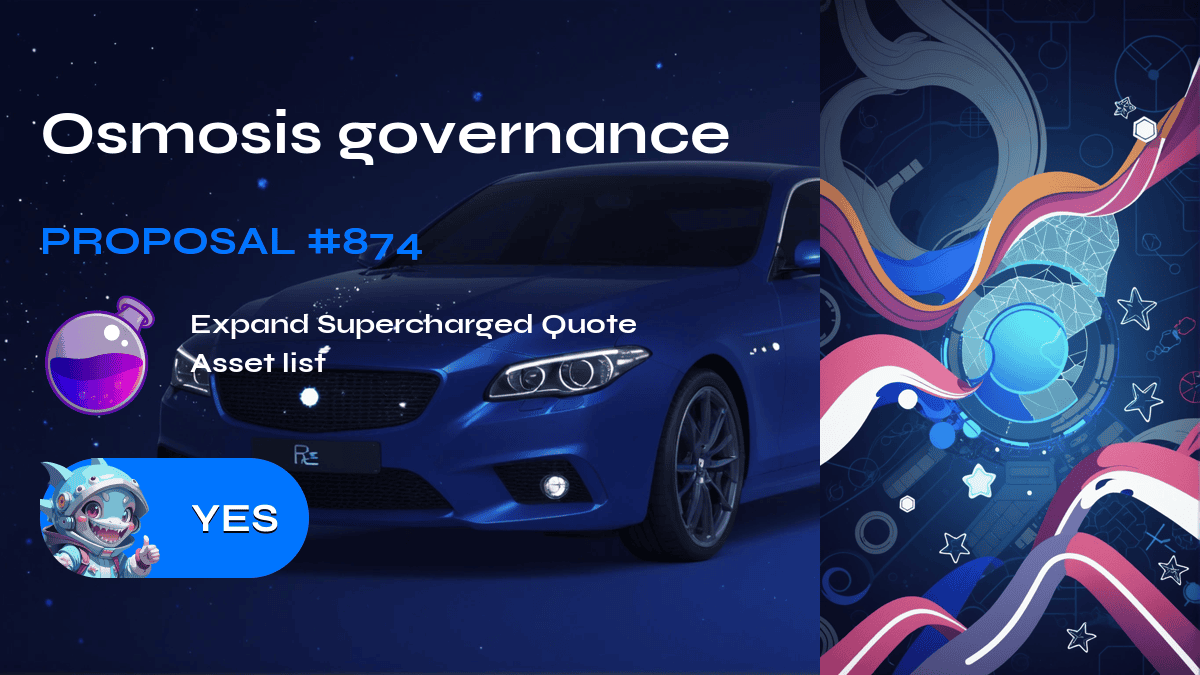 Osmosis governance. Proposal №874