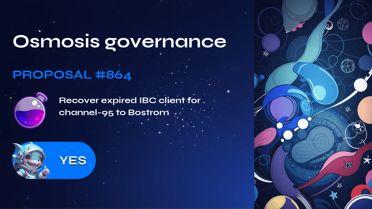 Osmosis governance. Proposal №864