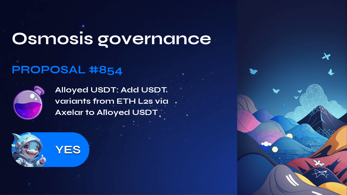 Osmosis governance. Proposal №854