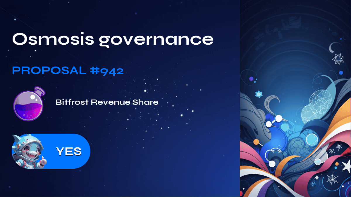 Osmosis governance. Proposal №942