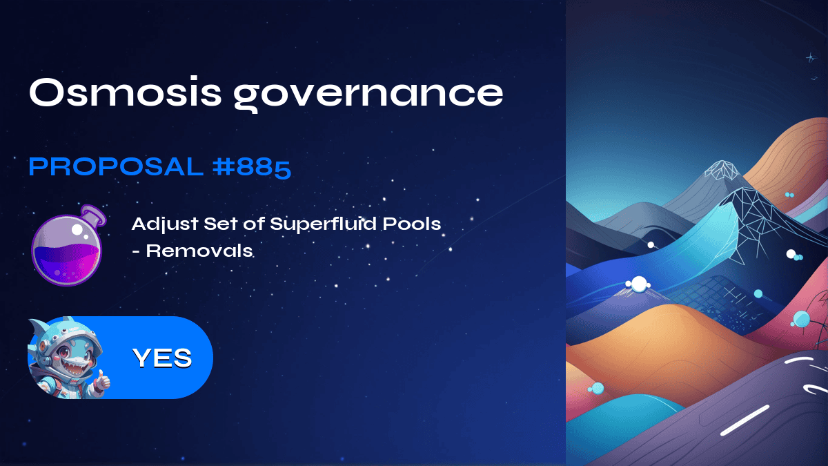 Osmosis governance. Proposal №885