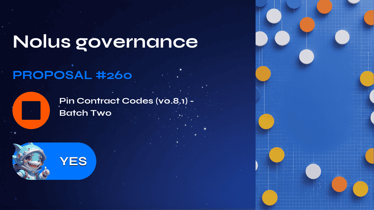 Nolus governance. Proposal №260