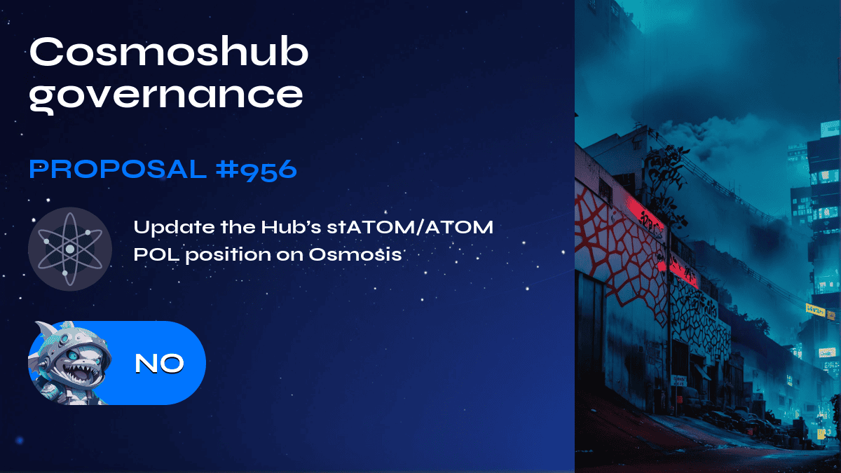 Cosmoshub governance. Proposal №956