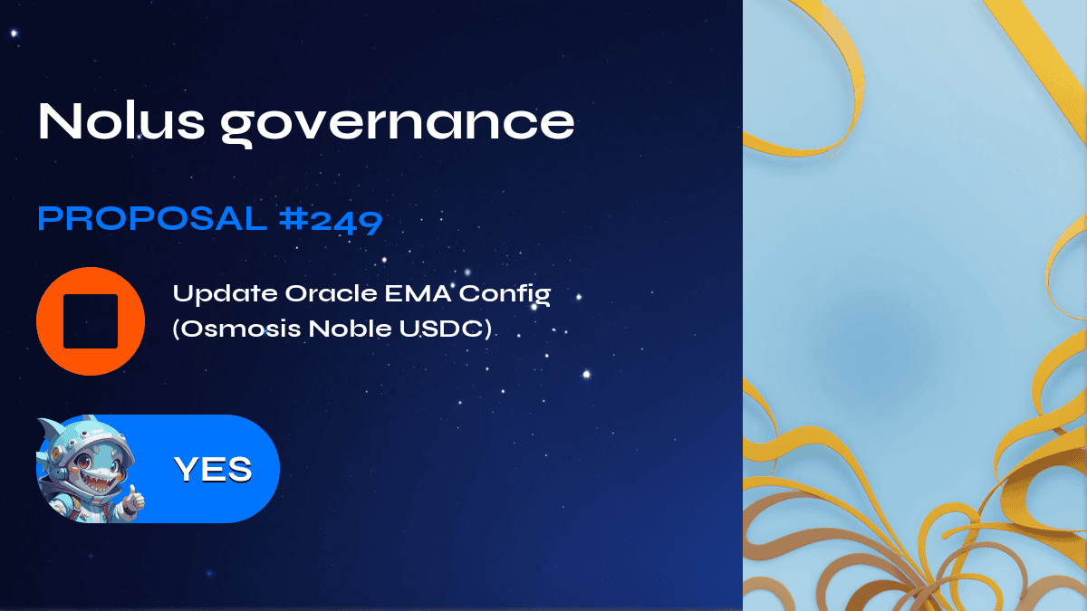 Nolus governance. Proposal №249