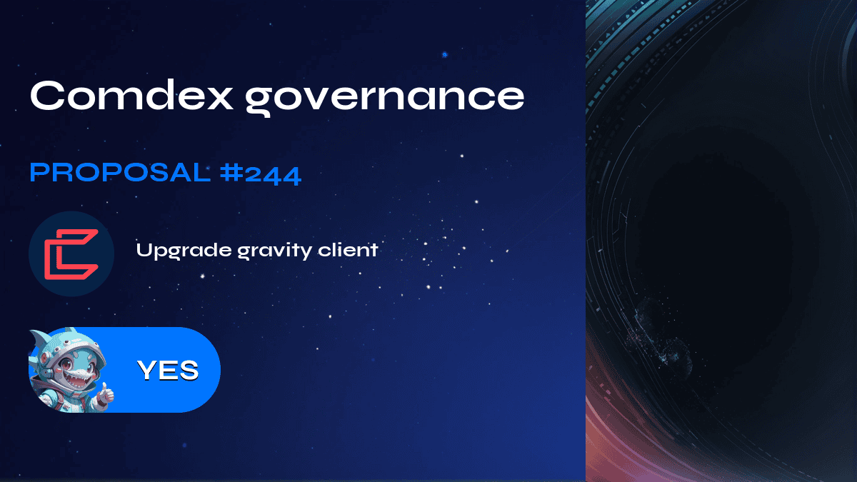 Comdex governance. Proposal №244