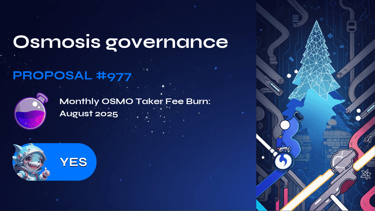 Osmosis governance. Proposal №977