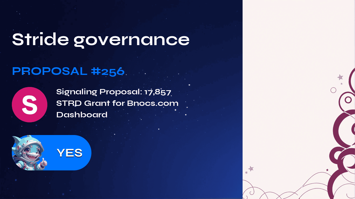 Stride governance. Proposal №256