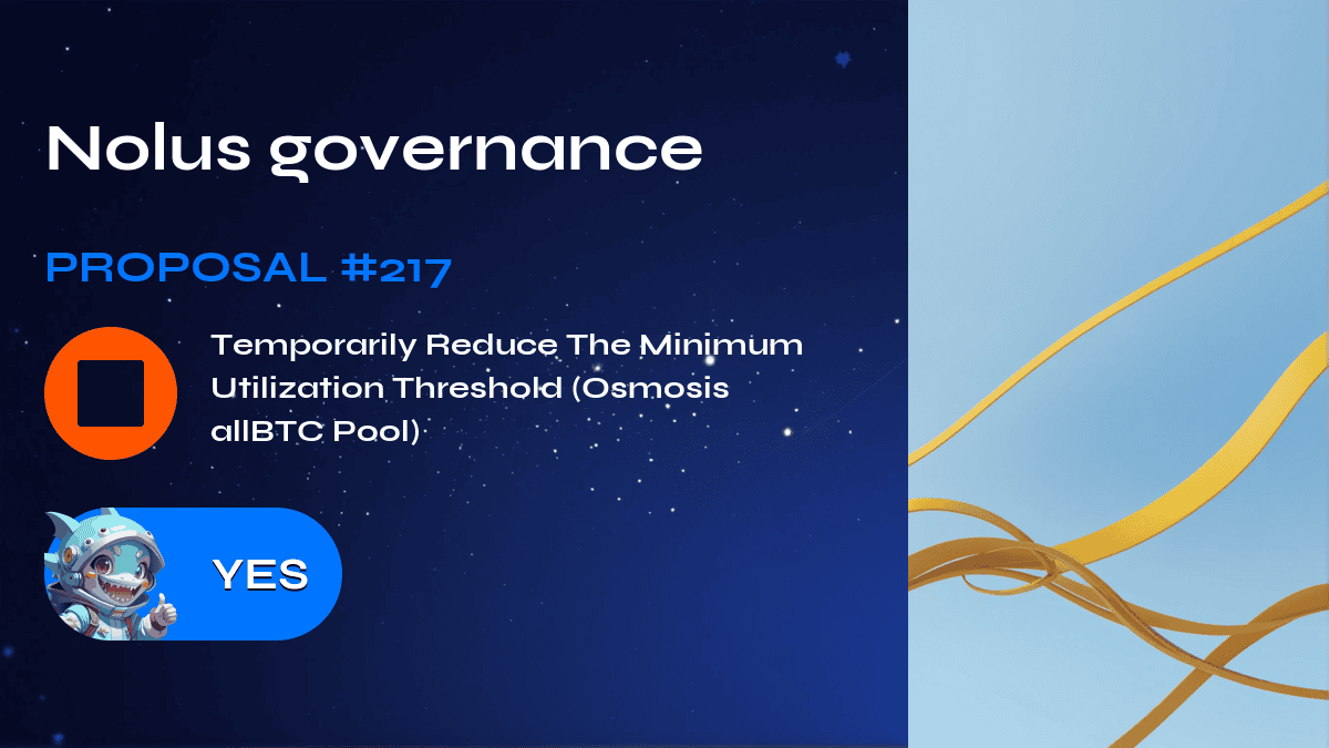 Nolus governance. Proposal №217