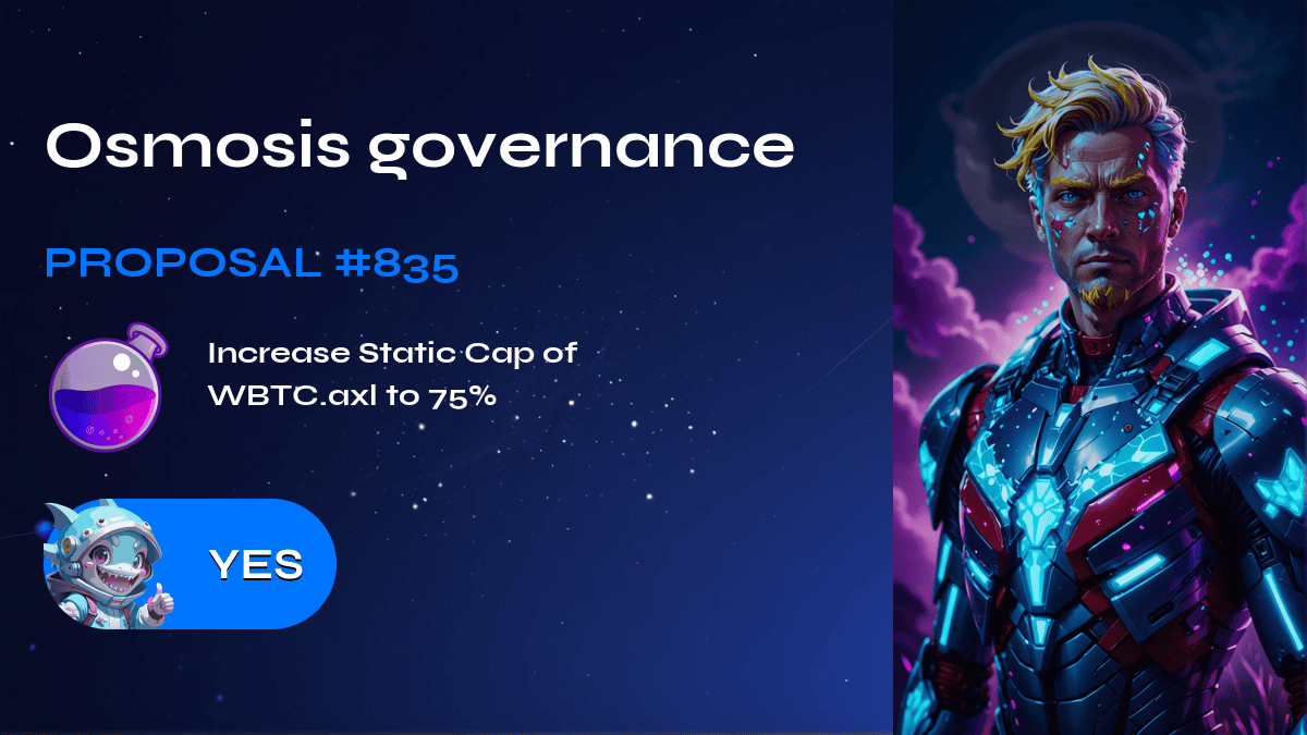 Osmosis governance. Proposal №835