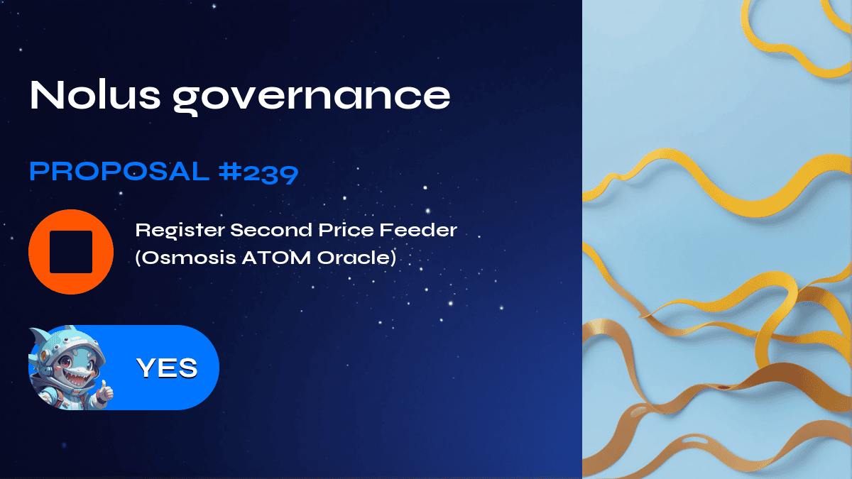 Nolus governance. Proposal №239