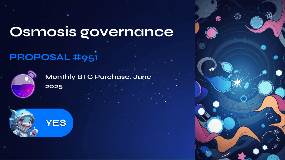Osmosis governance. Proposal №951