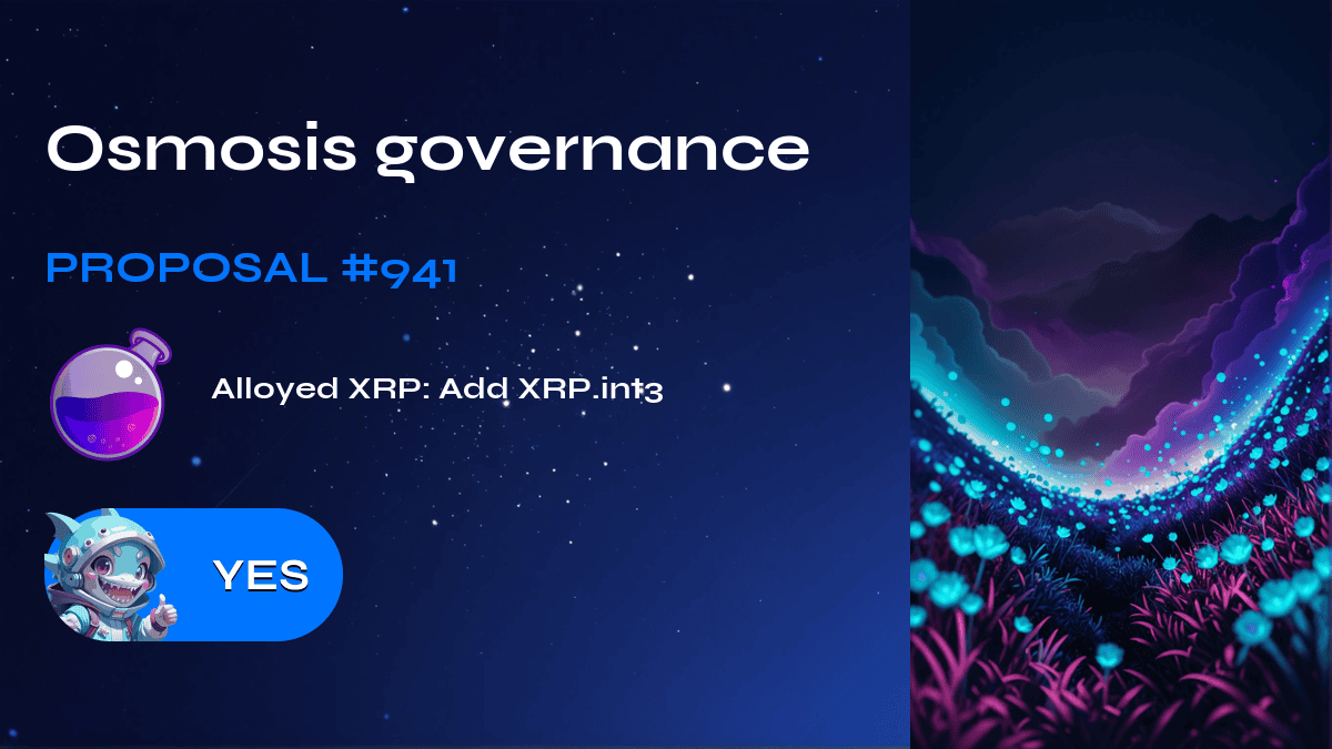 Osmosis governance. Proposal №941
