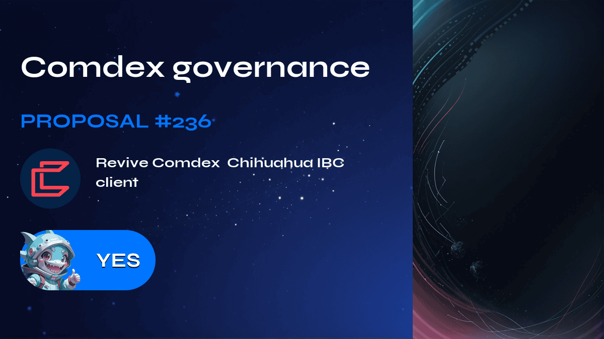 Comdex governance. Proposal №236