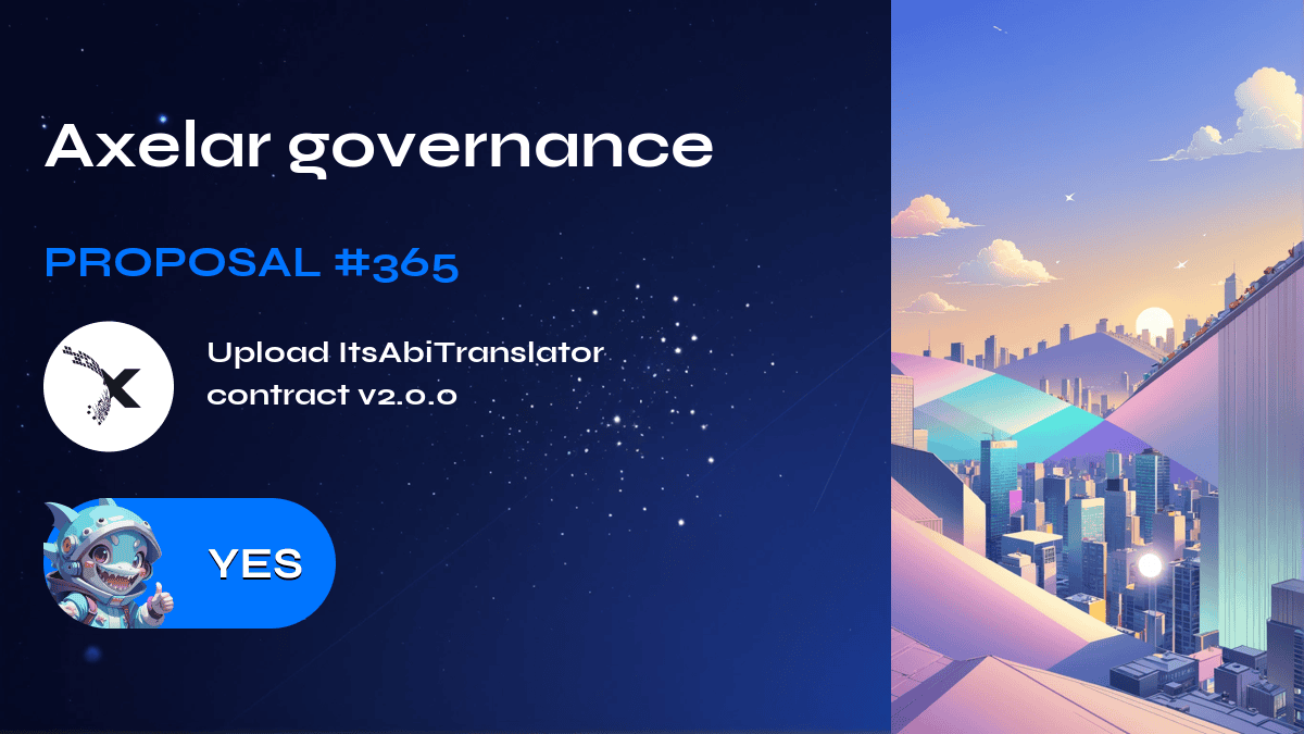 Axelar governance. Proposal №365