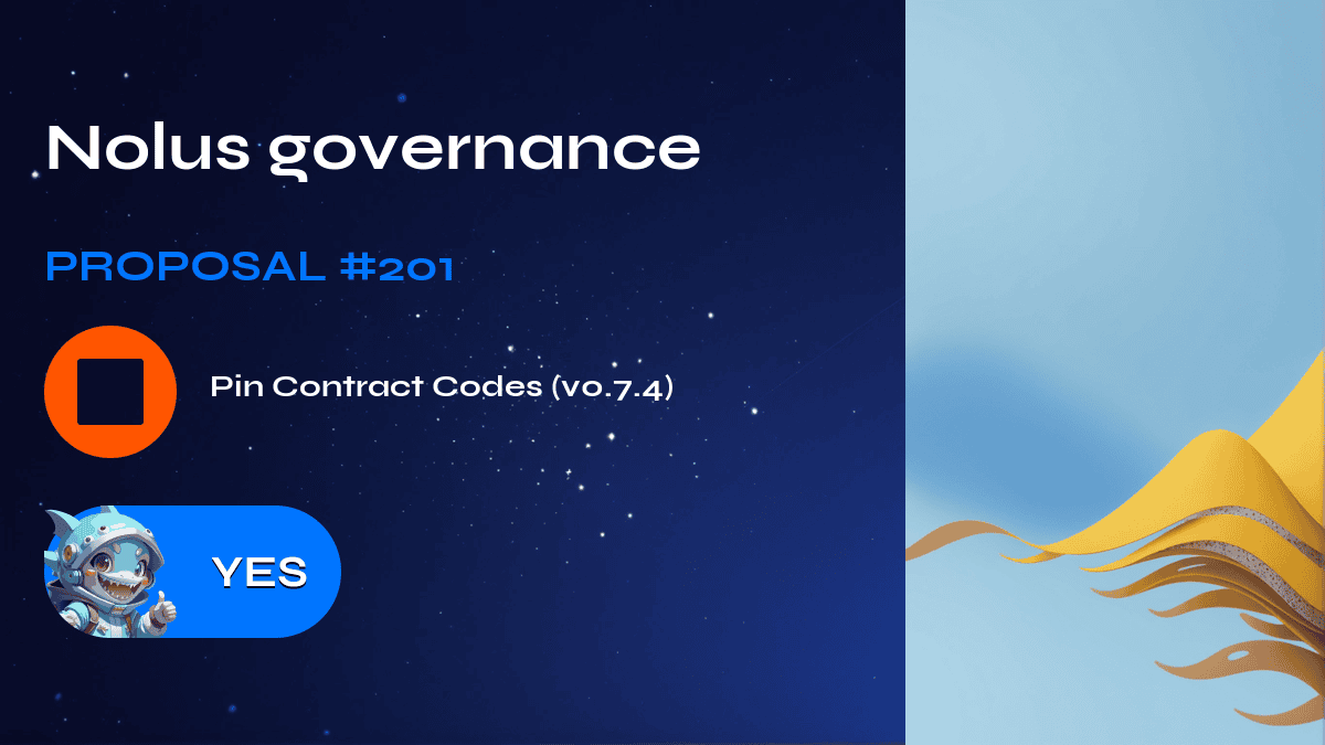 Nolus governance. Proposal №201