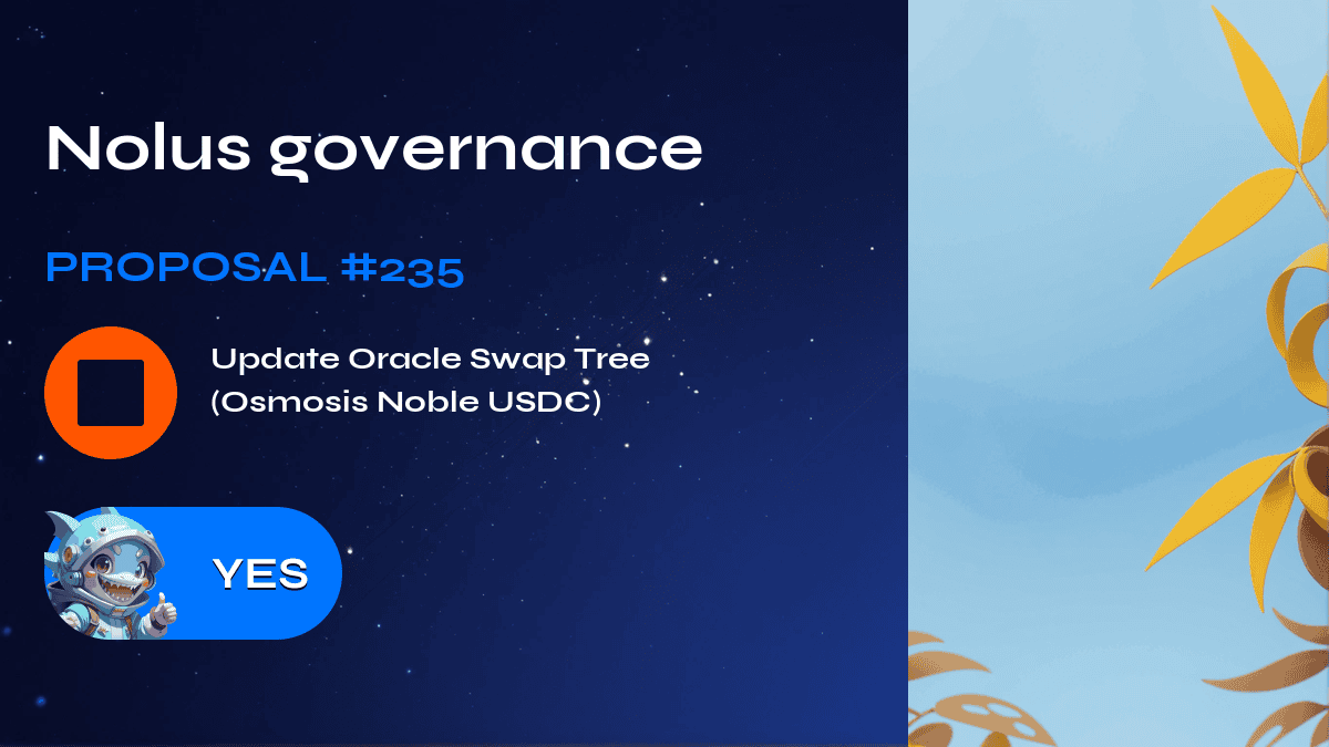 Nolus governance. Proposal №235