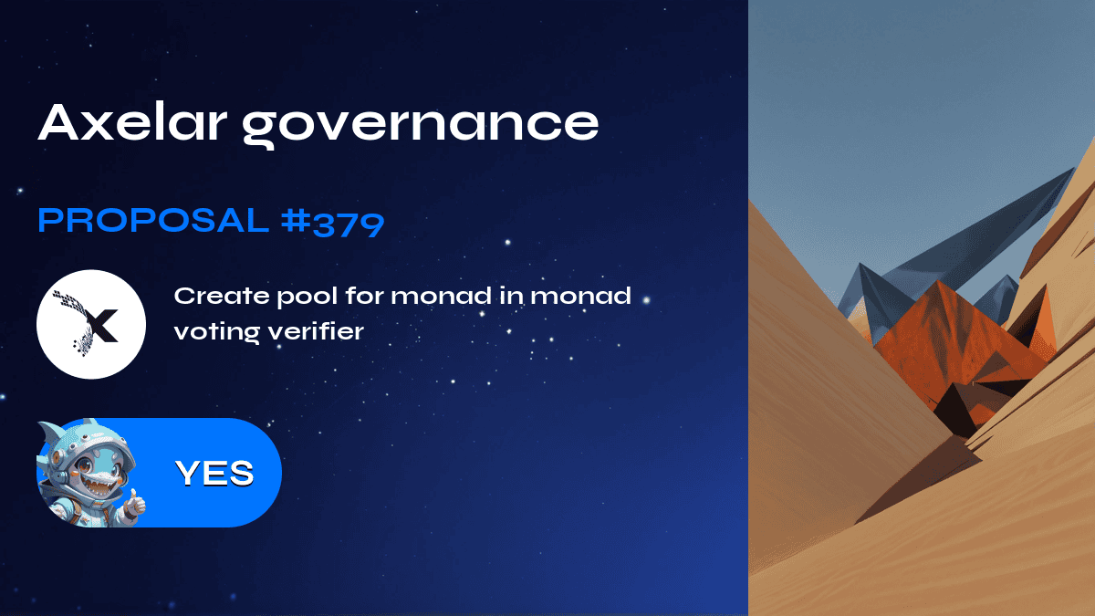 Axelar governance. Proposal №379