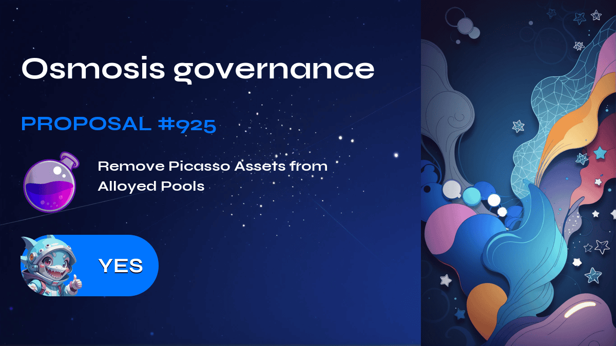 Osmosis governance. Proposal №925