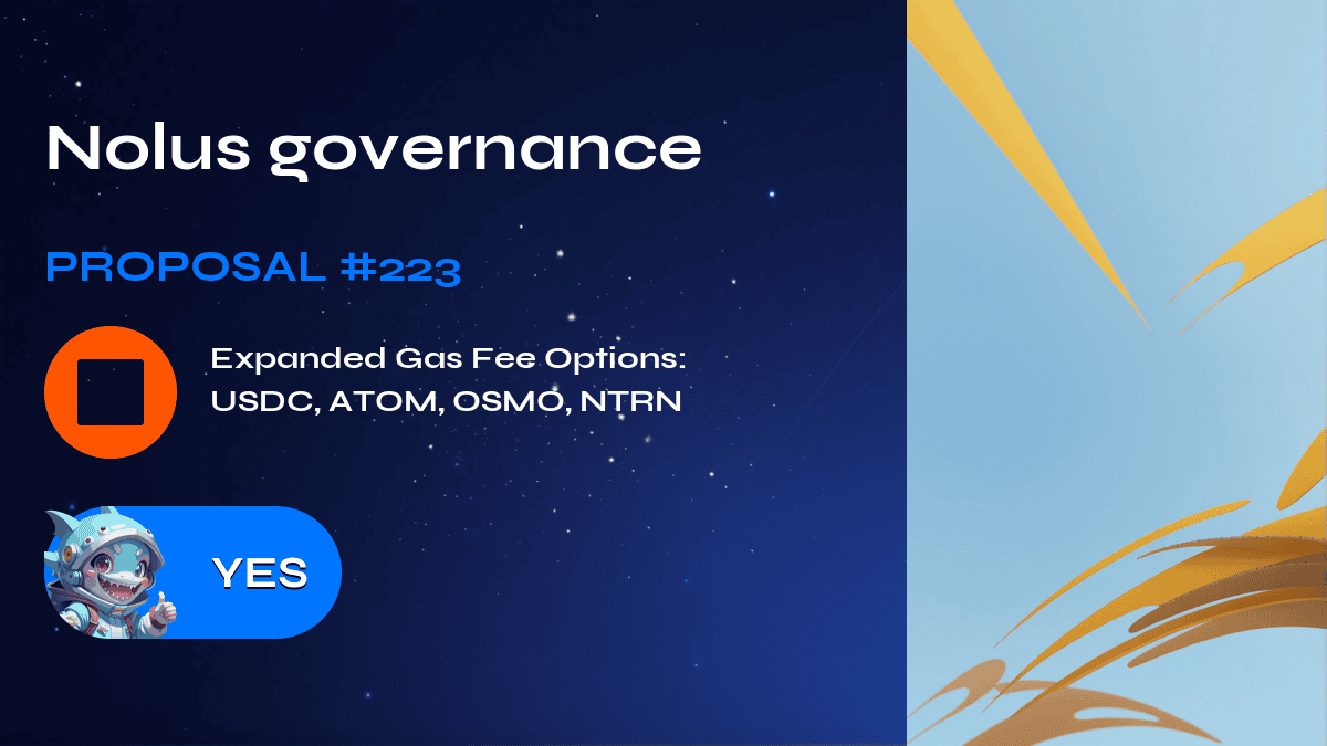 Nolus governance. Proposal №223