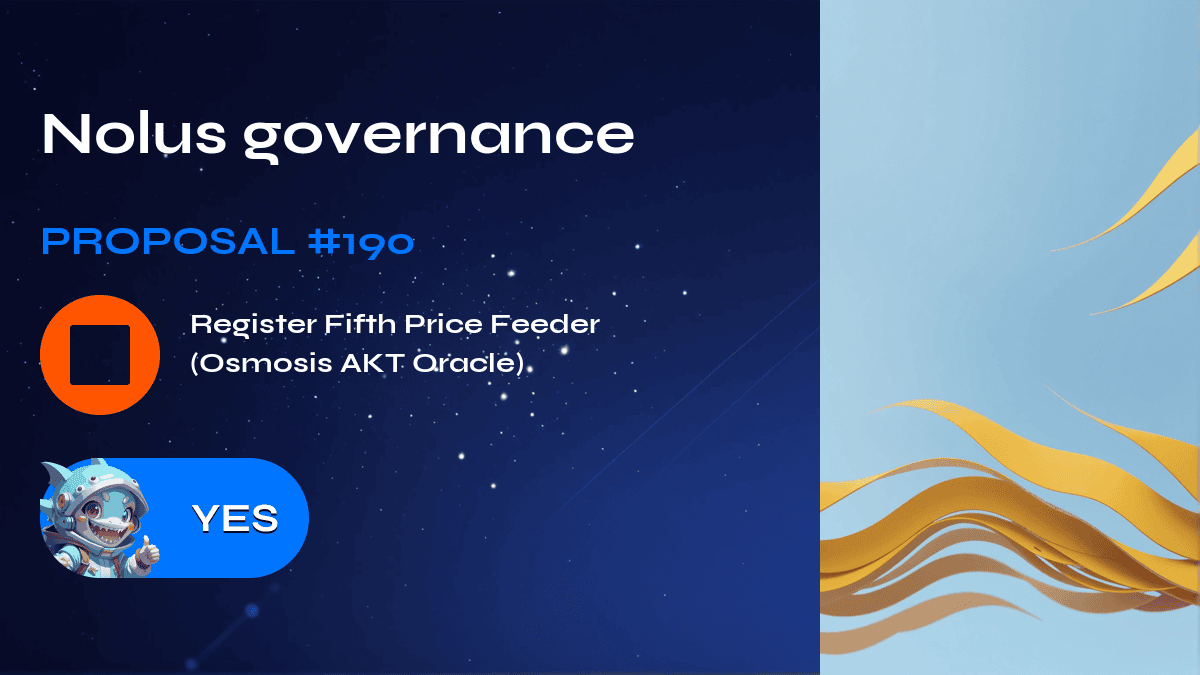 Nolus governance. Proposal №190