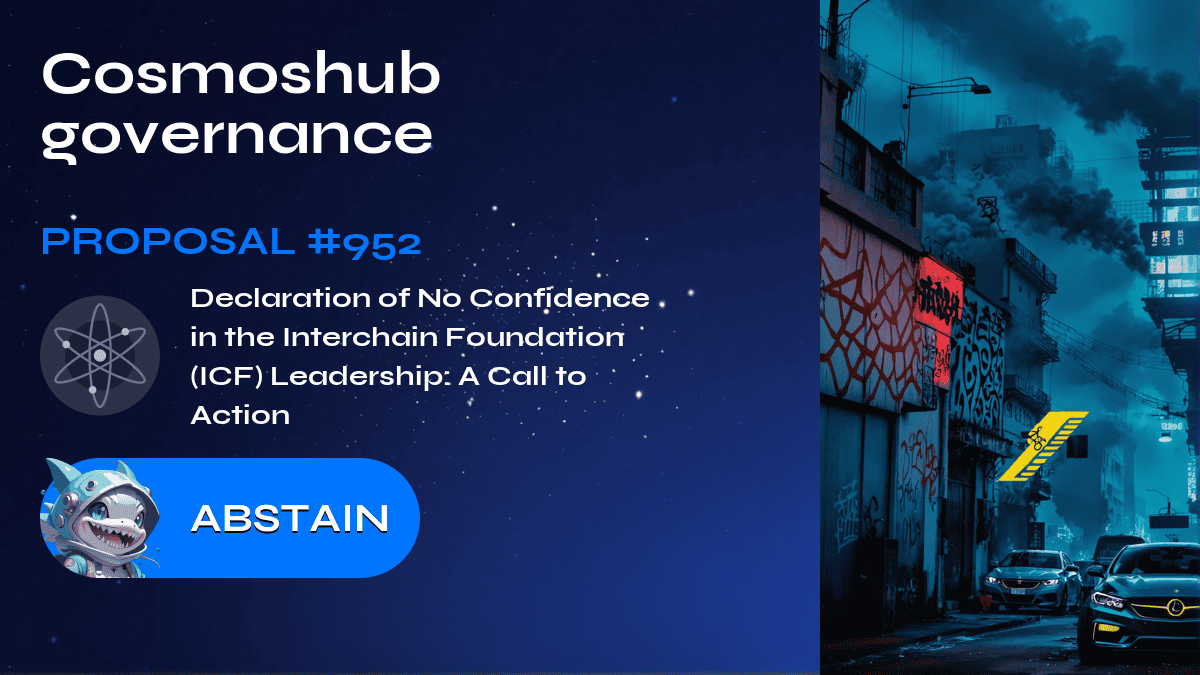 Cosmoshub governance. Proposal №952