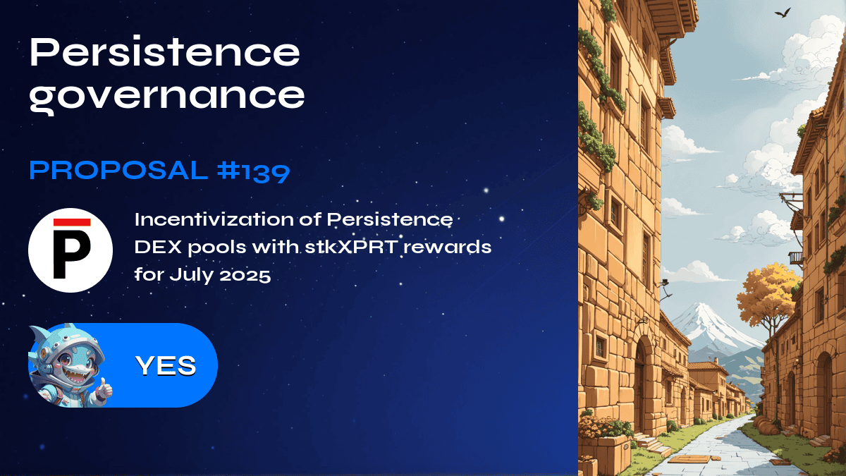 Persistence governance. Proposal №139