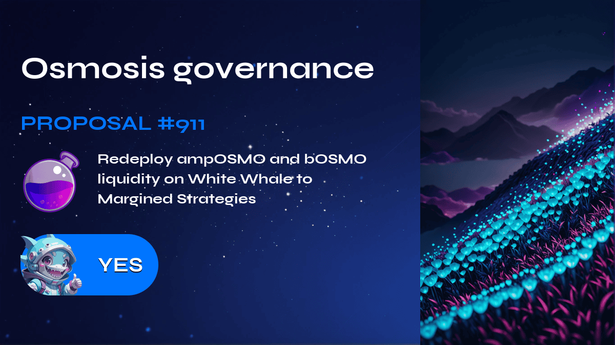 Osmosis governance. Proposal №911