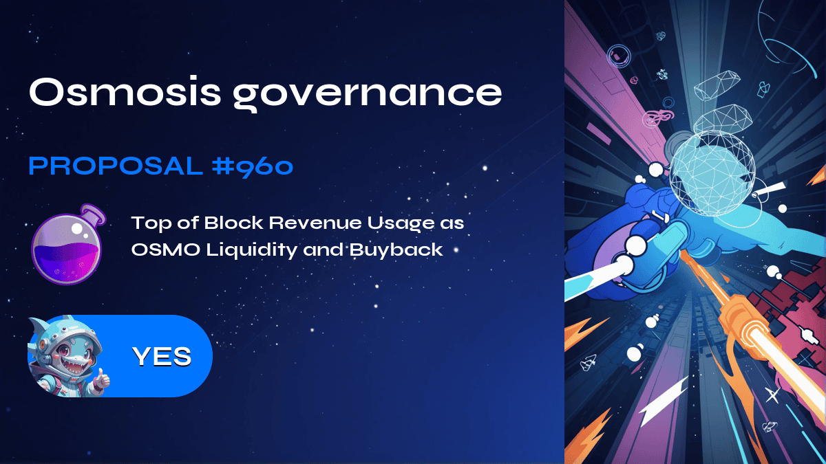 Osmosis governance. Proposal №960