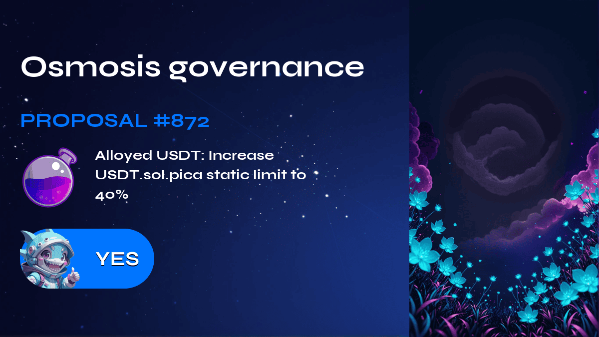 Osmosis governance. Proposal №872