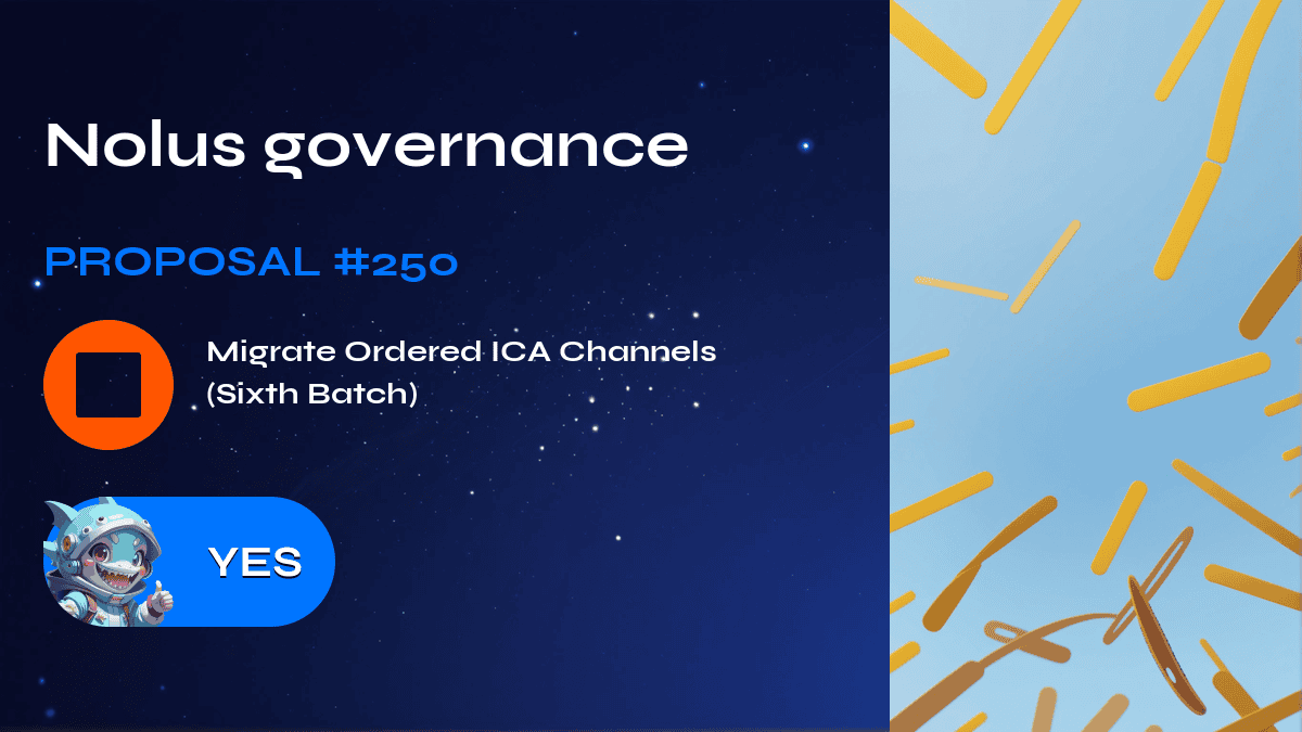 Nolus governance. Proposal №250