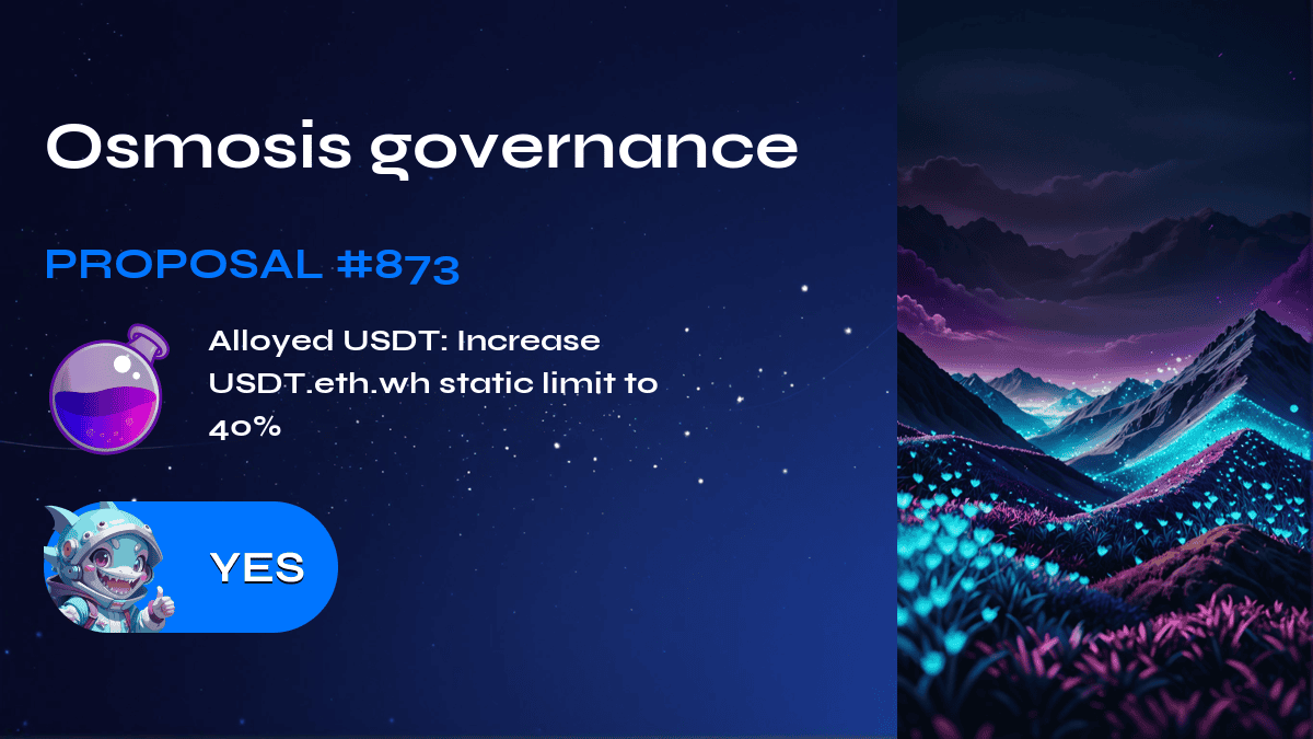 Osmosis governance. Proposal №873