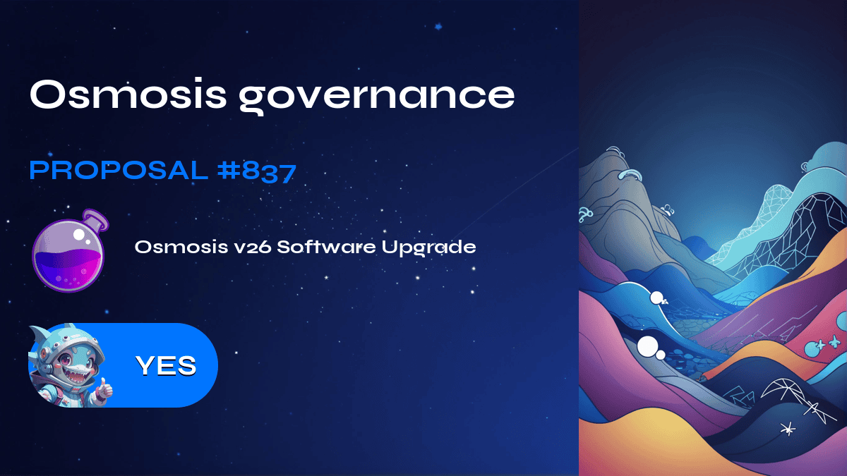 Osmosis governance. Proposal №837