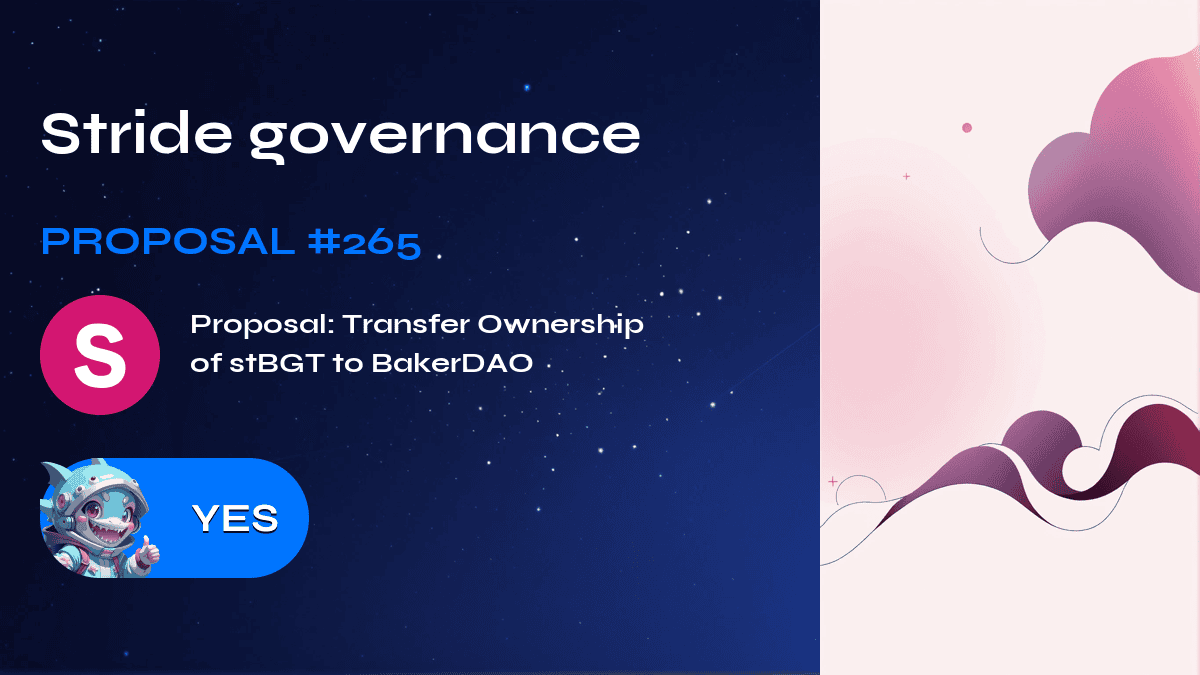 Stride governance. Proposal №265