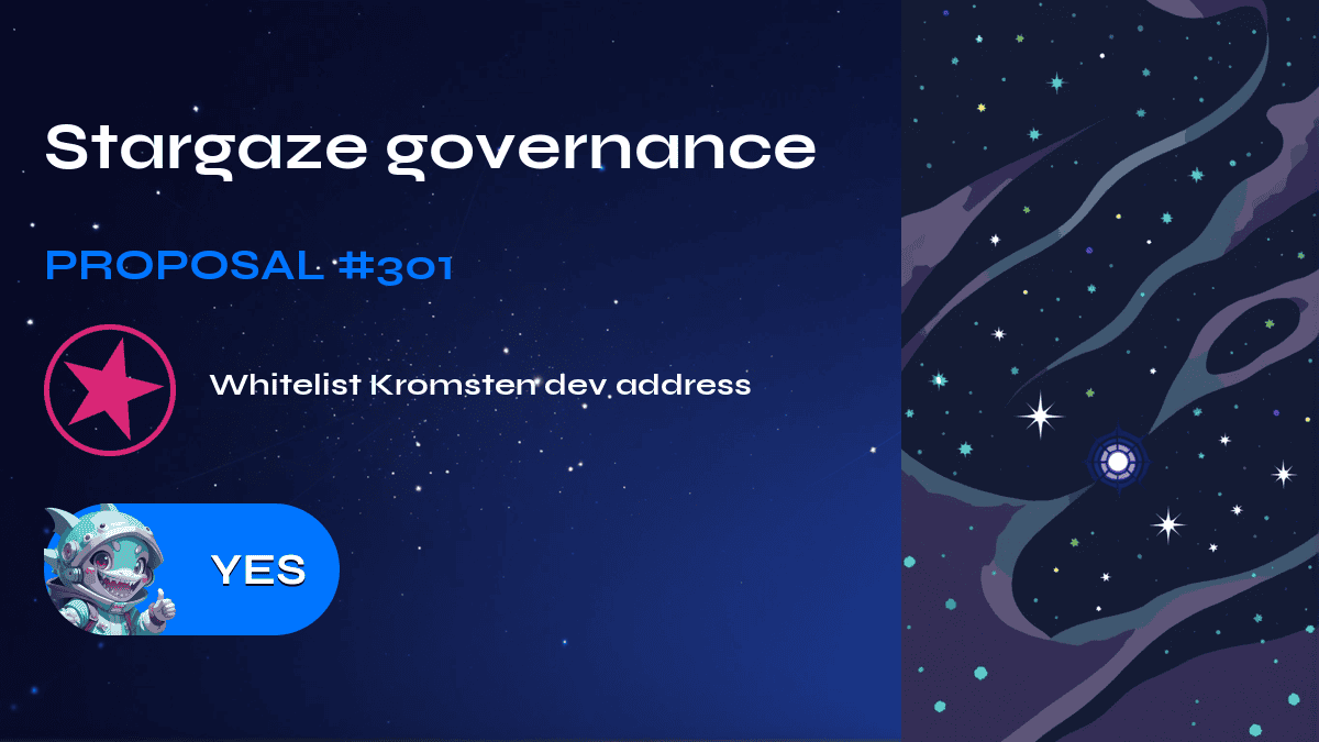 Stargaze governance. Proposal №301