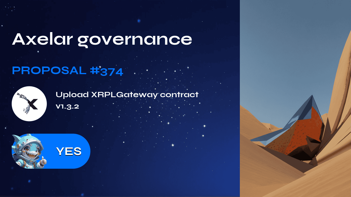 Axelar governance. Proposal №374