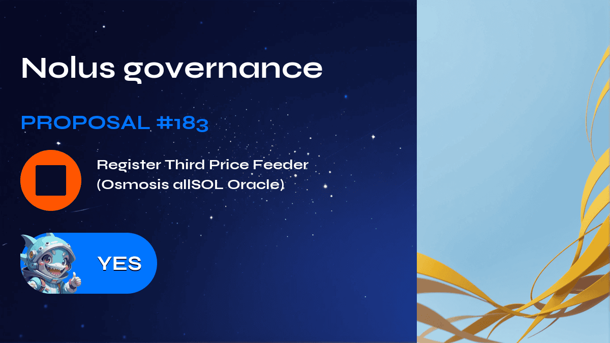 Nolus governance. Proposal №183