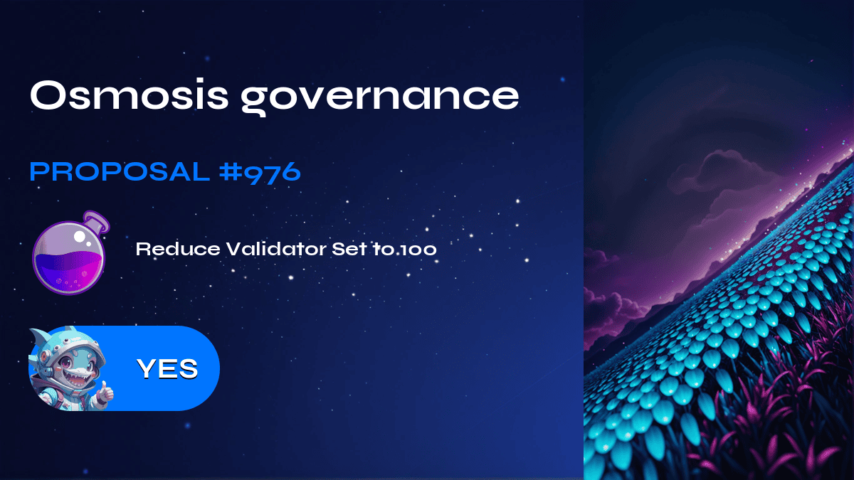 Osmosis governance. Proposal №976