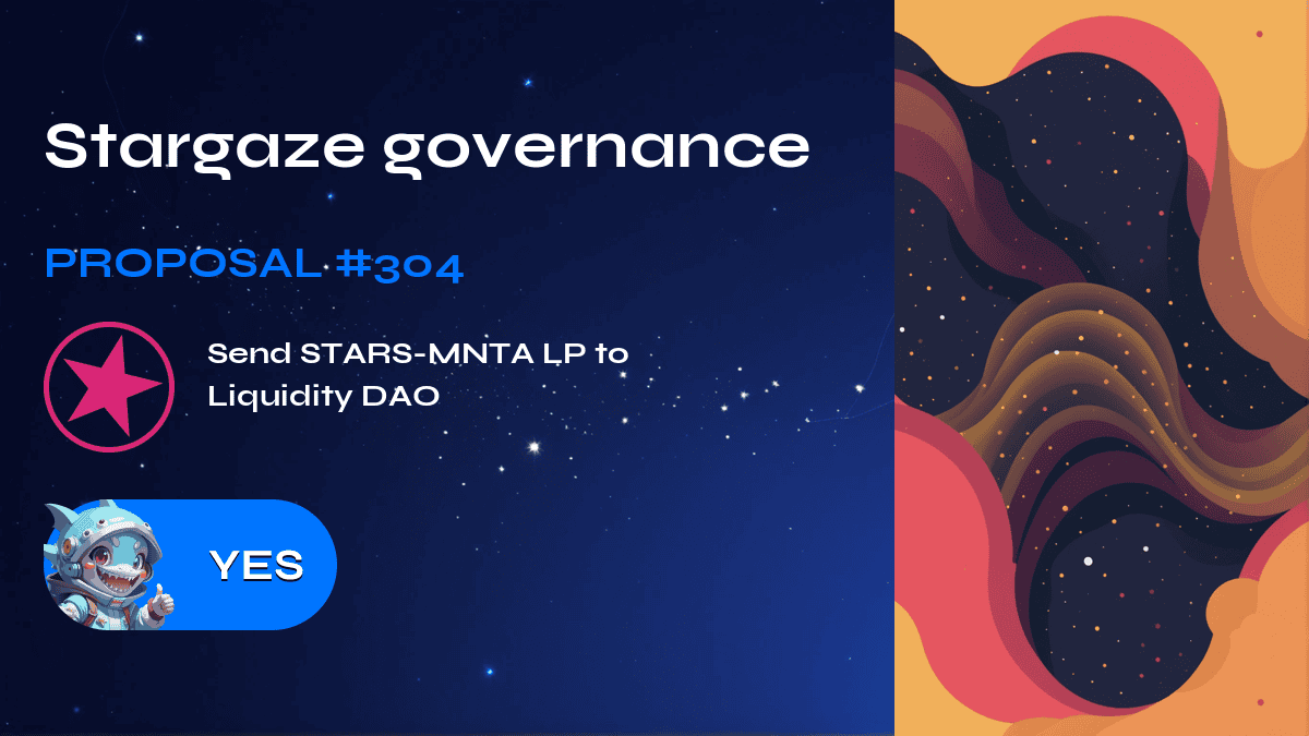 Stargaze governance. Proposal №304